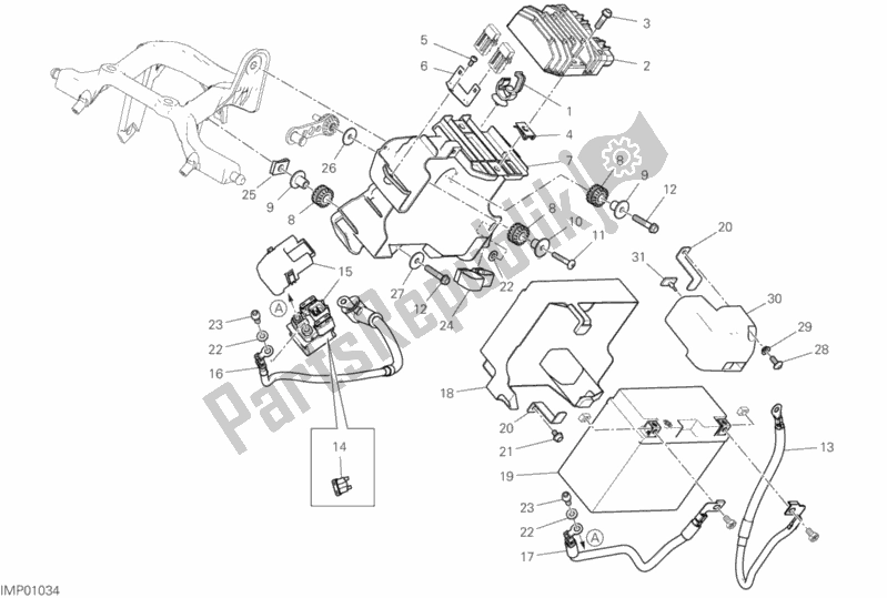 Alle onderdelen voor de Batterijhouder van de Ducati Supersport S 937 2018